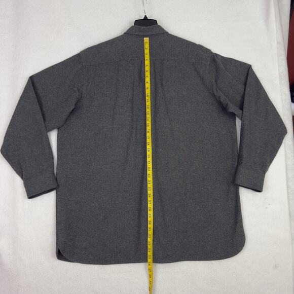 L.L. Bean Men’s XXL Tall Gray Chamois Cloth Shirt Traditional Fit Cotton - Picture 5 of 10